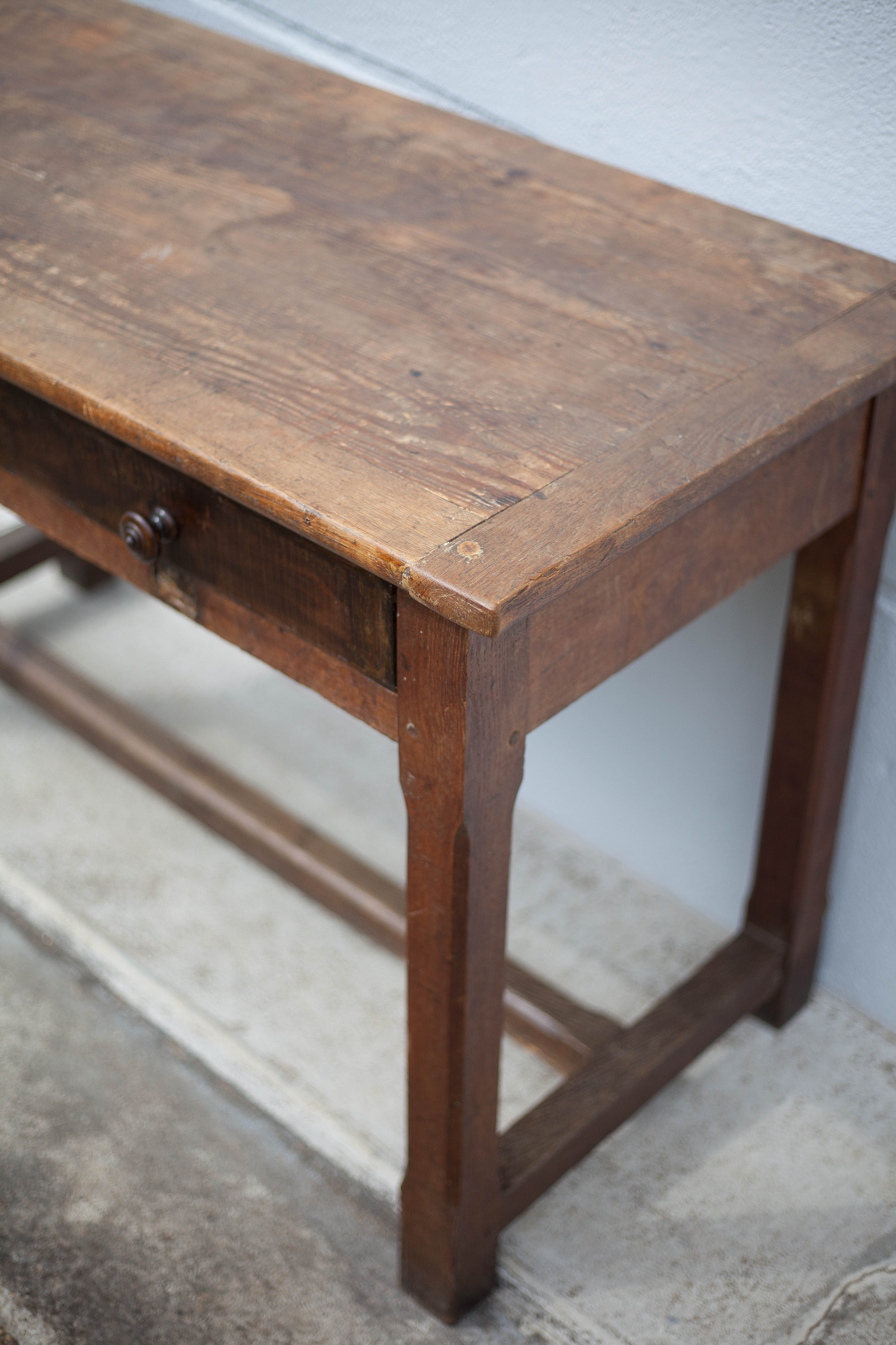 Table bois ancienne table de cuisine table salon campagne, chalet, table avec tiroirs