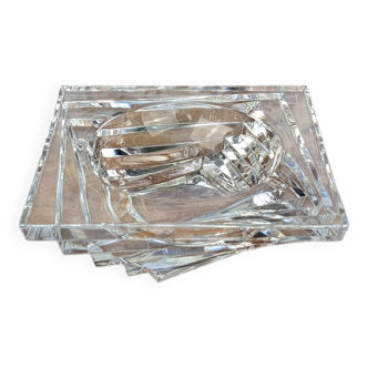 Crystal Pocket or Candle Holder by JG Durand Contemporary Art Deco Style
