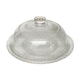 Plat et sa cloche en verre Arcoroc