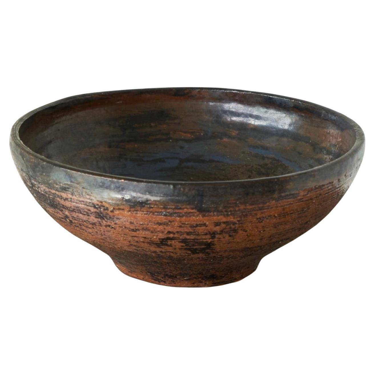 Large Studio Pottery Bowl Mid Century 1960s