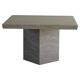 Vintage Scandinavian square dining table in white marble, 1980s.