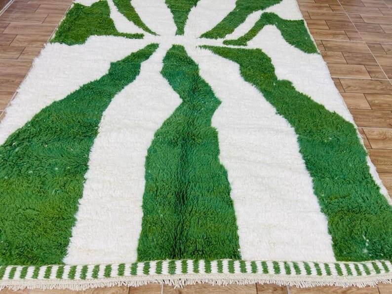 Traditional handmade pure wool Berber rug size 150 x 250 cm.