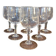 Mikasa wine glasses model Matignon, in clear engraved crystal.