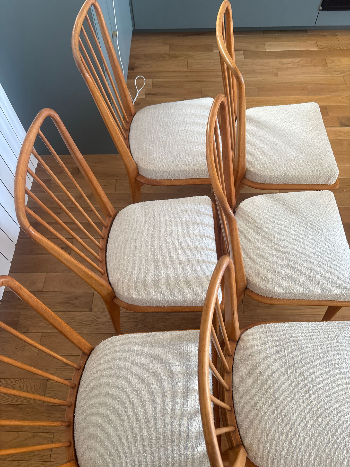 Set of 6 Charles Ramos dining chairs