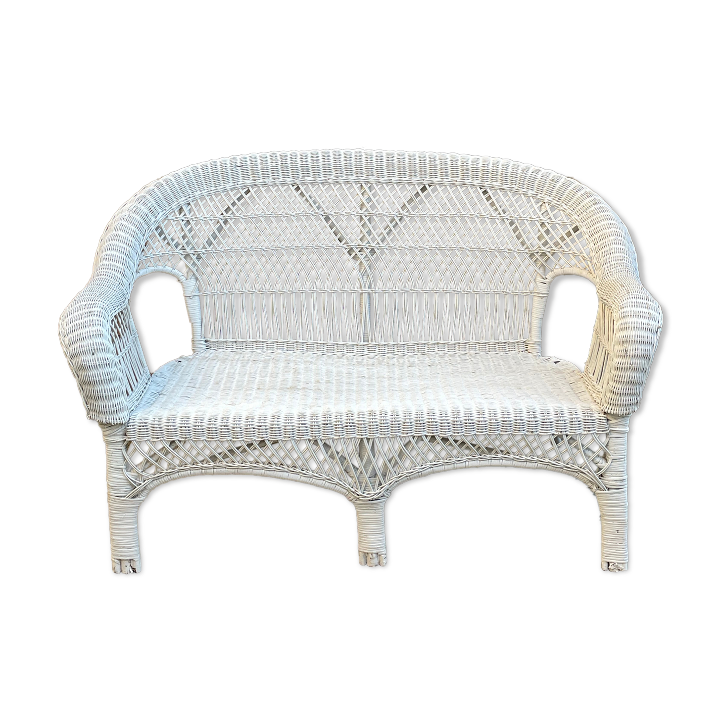 Vintage rattan sofa
