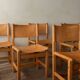 Chaises de salle à manger vintage Kotka Tomas Jelinek IKEA, en pin et cuir des années 1980, ensemble de 6.
