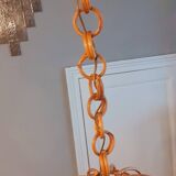 60s rattan pendant light