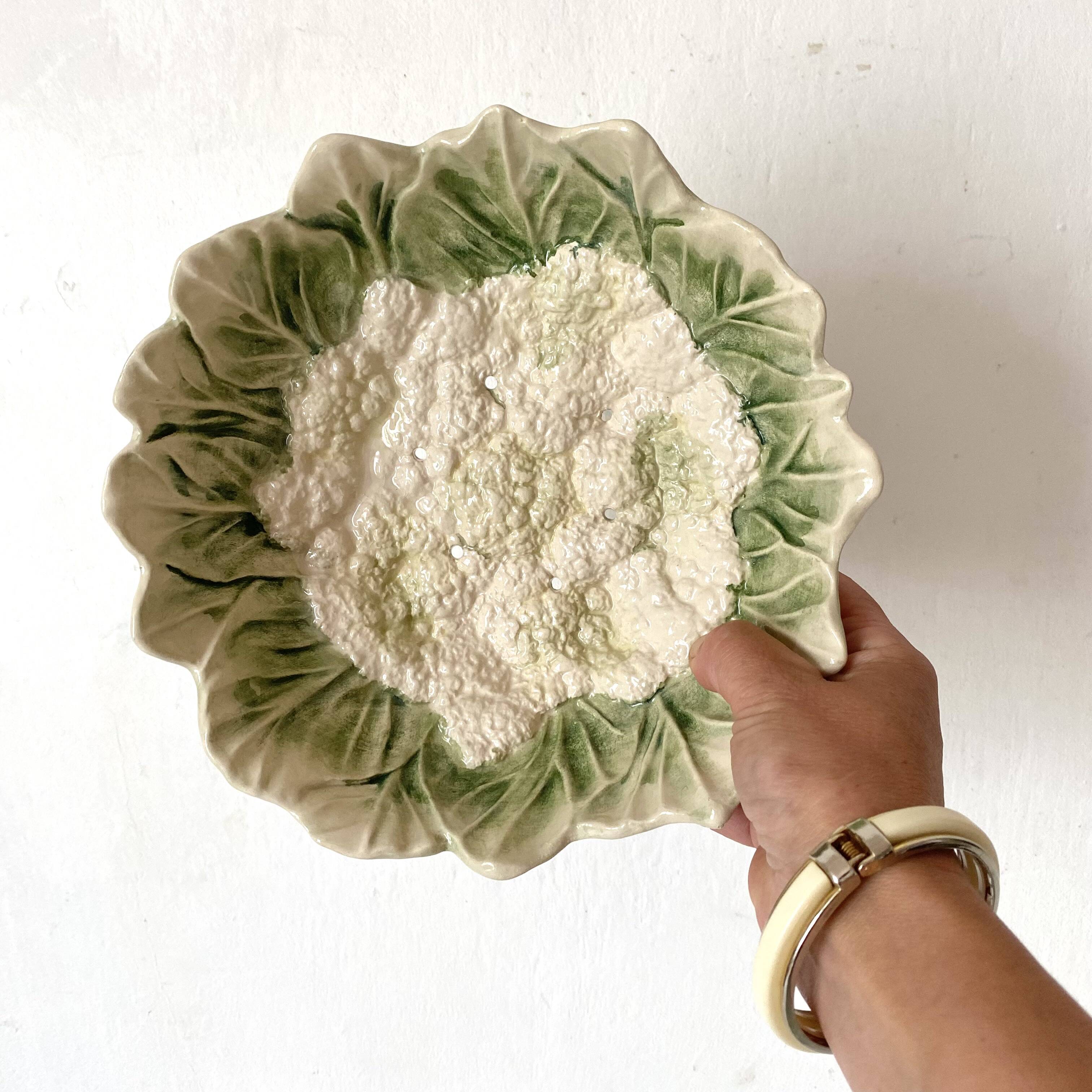 Drainer and sheet dish in cauliflower slip