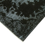 Hand-knotted vintage turkish 1980s 157 cm x 269 cm black rug