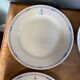 6 plates in Sarreguemines porcelain anchor and knots