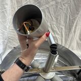 Brushed steel suspension