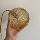 Baladeuse globe vintage en verre ambré 