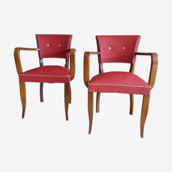 Red armchairs