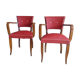 Red armchairs