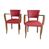 Red armchairs
