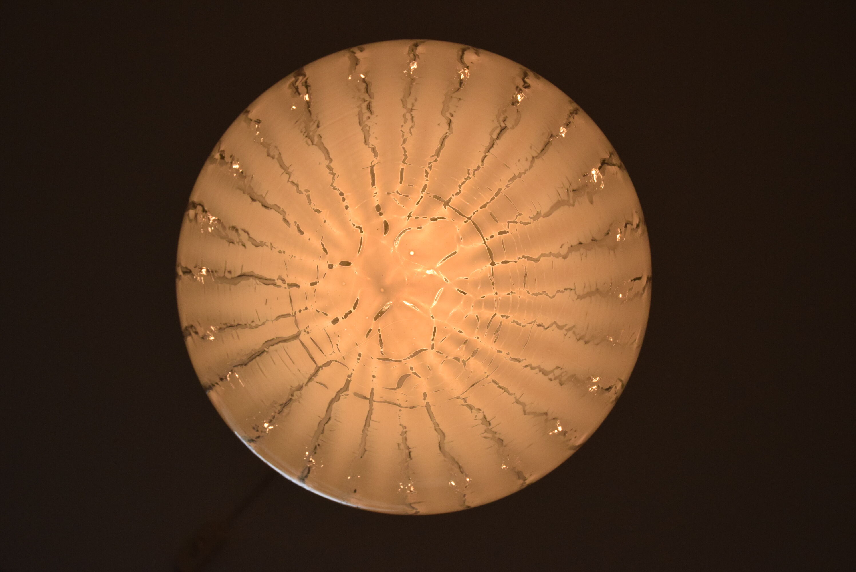 Mid-century Glass Pendant,Czechoslovakia,1970's.