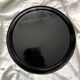 Round black metal tray with vintage flowers