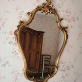 Baroque mirror carved wood  84x54cm