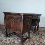 Mazarin Louis XIII style oak desk