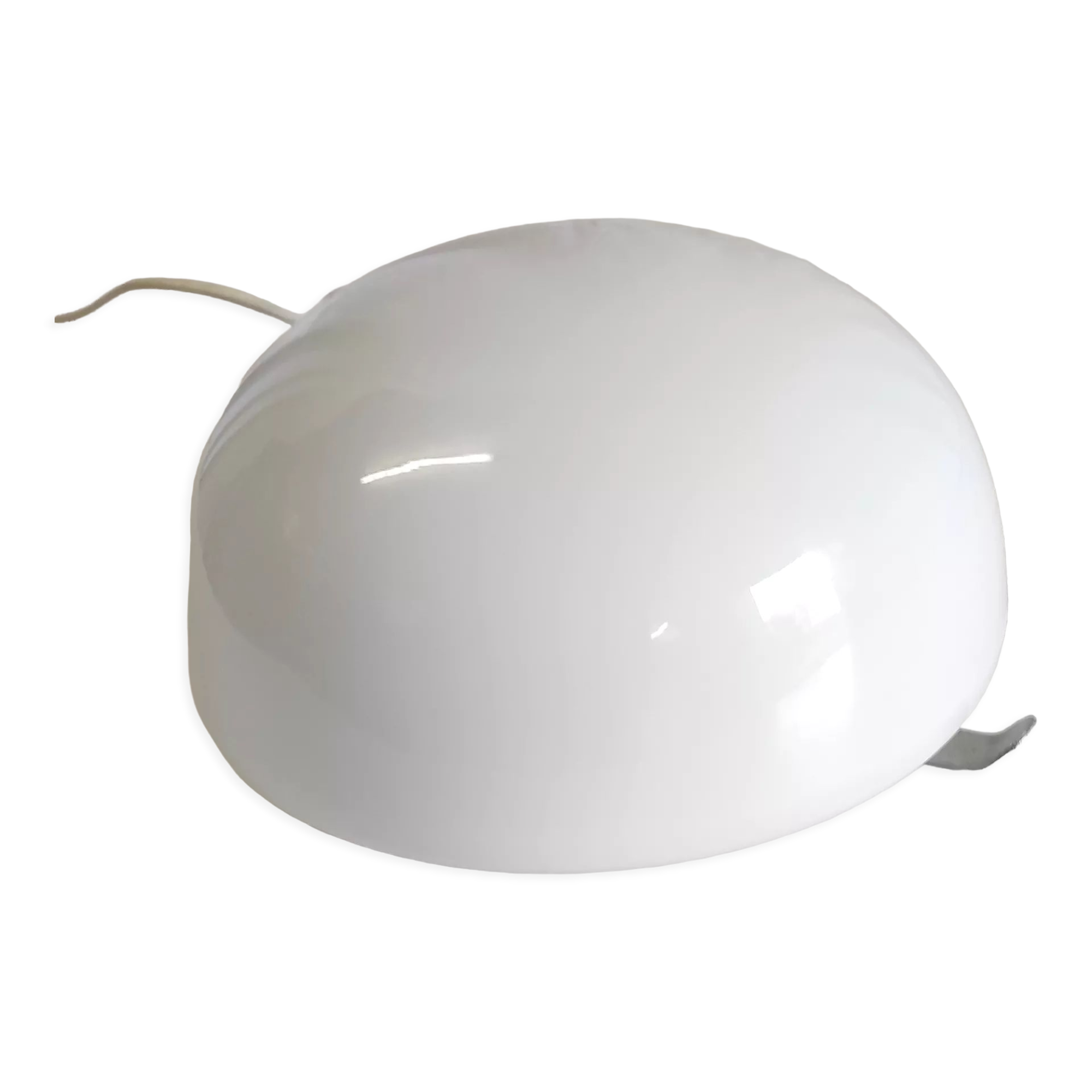 Ceiling lamp half-globe opaline, 60s/70s