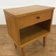 Scandinavian bedside vintage blond wood 1 drawer