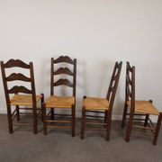 Straw brutalist chairs, set of 4