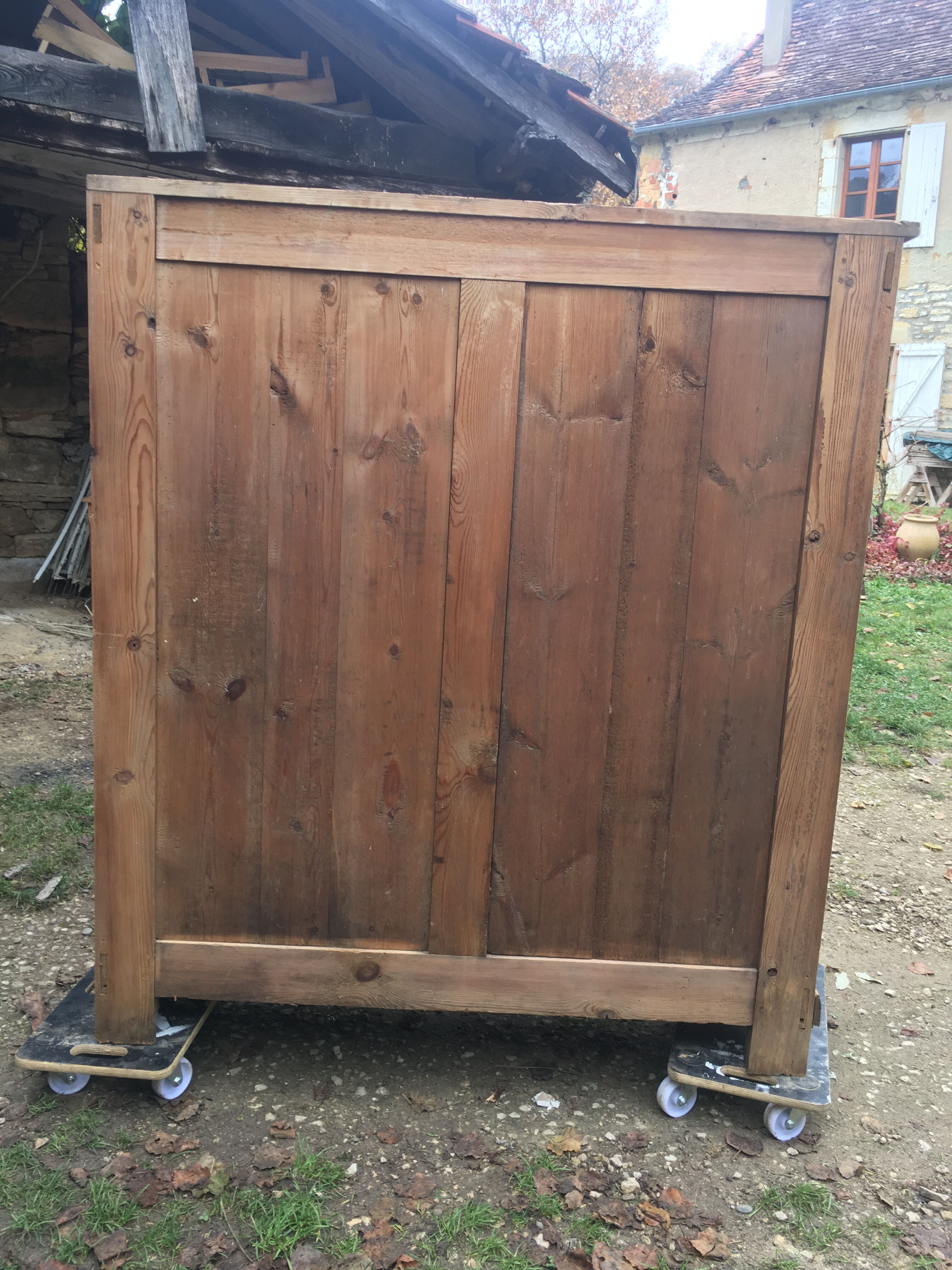 Wooden cabinet with interior doors