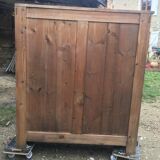 Wooden cabinet with interior doors