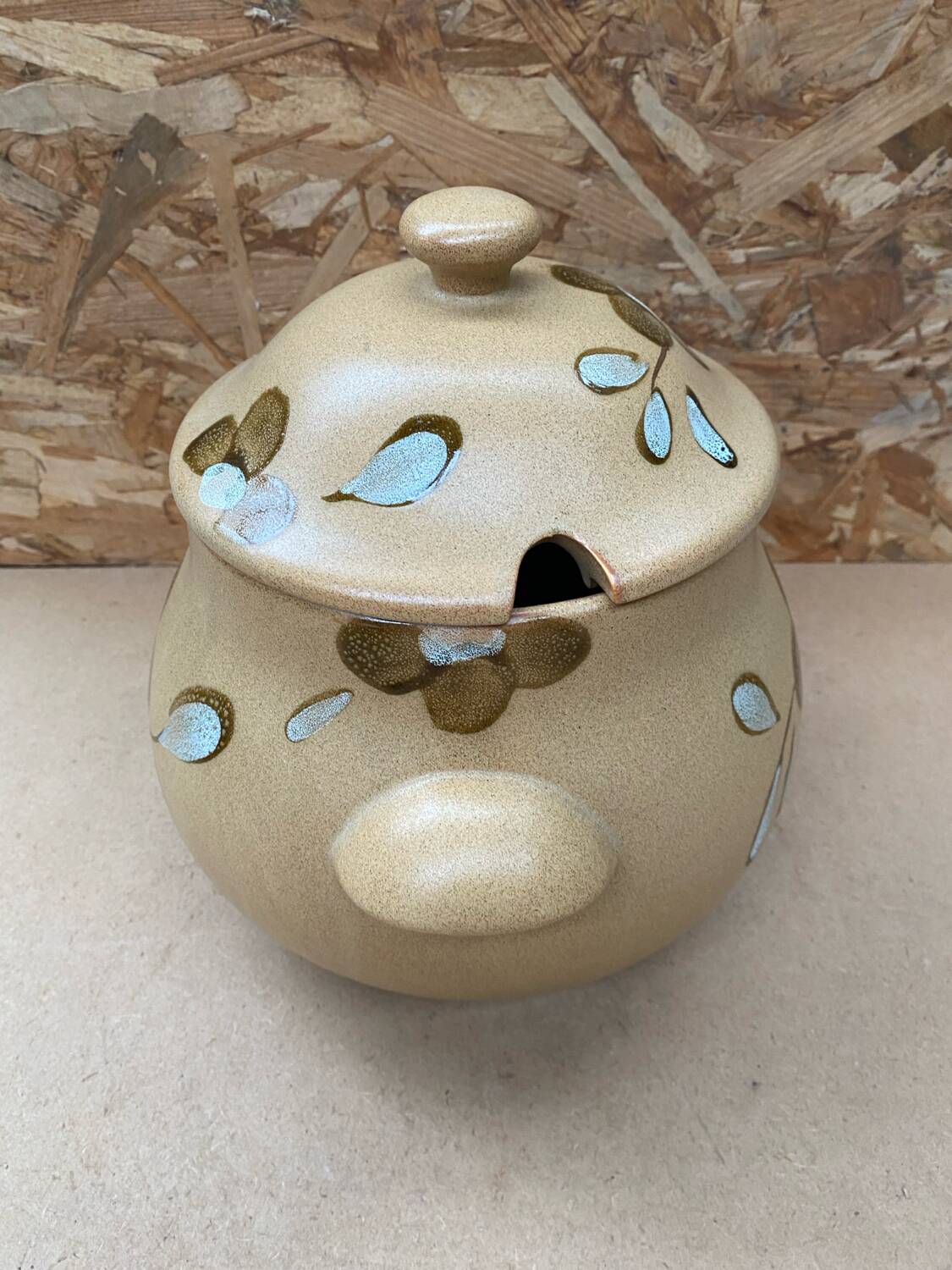 Old sarreguemines soup tureen nadege model ceramic beige vintage