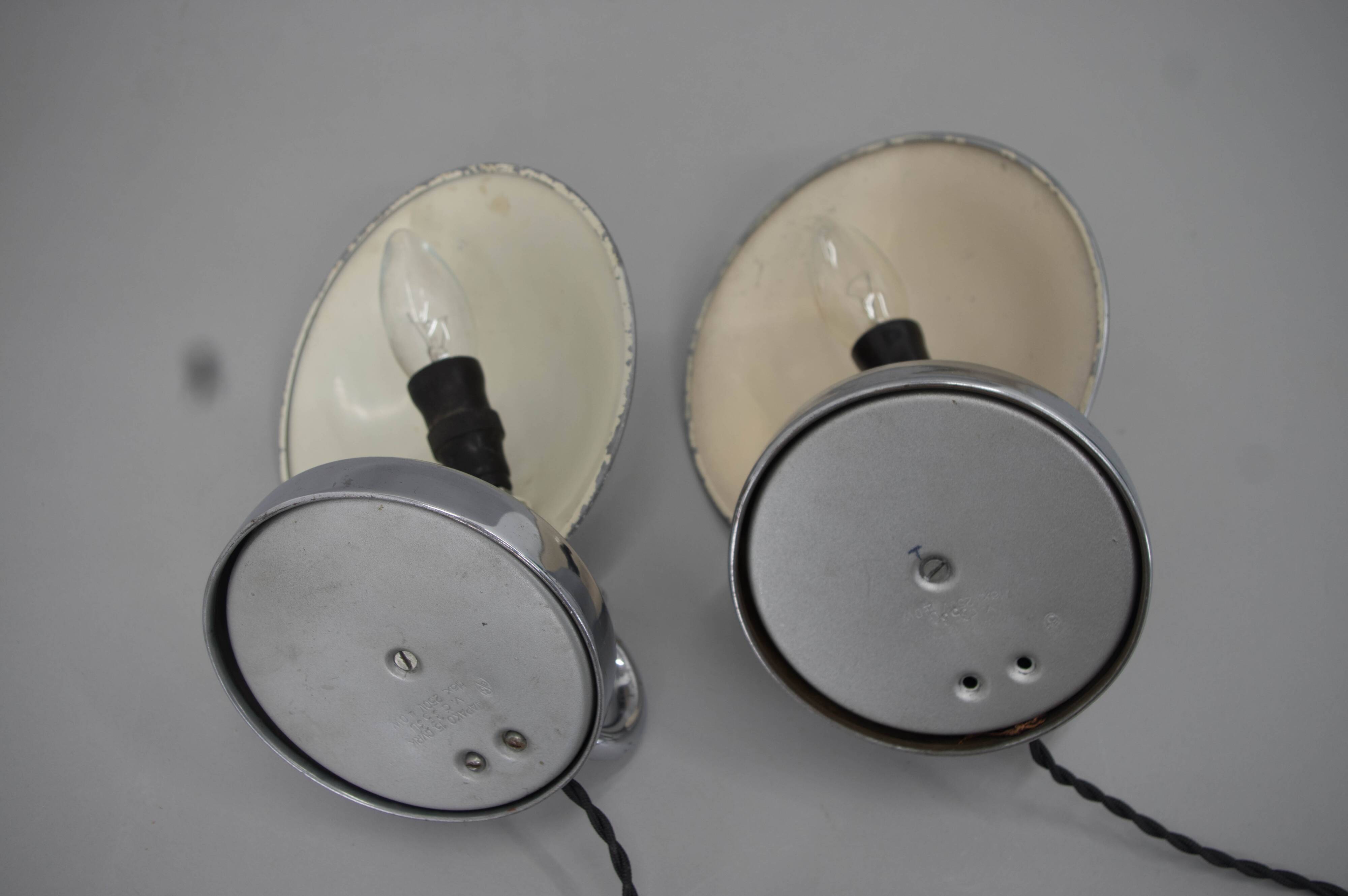 Set of Two Table/Bedside Lamps by Napako, 1930s