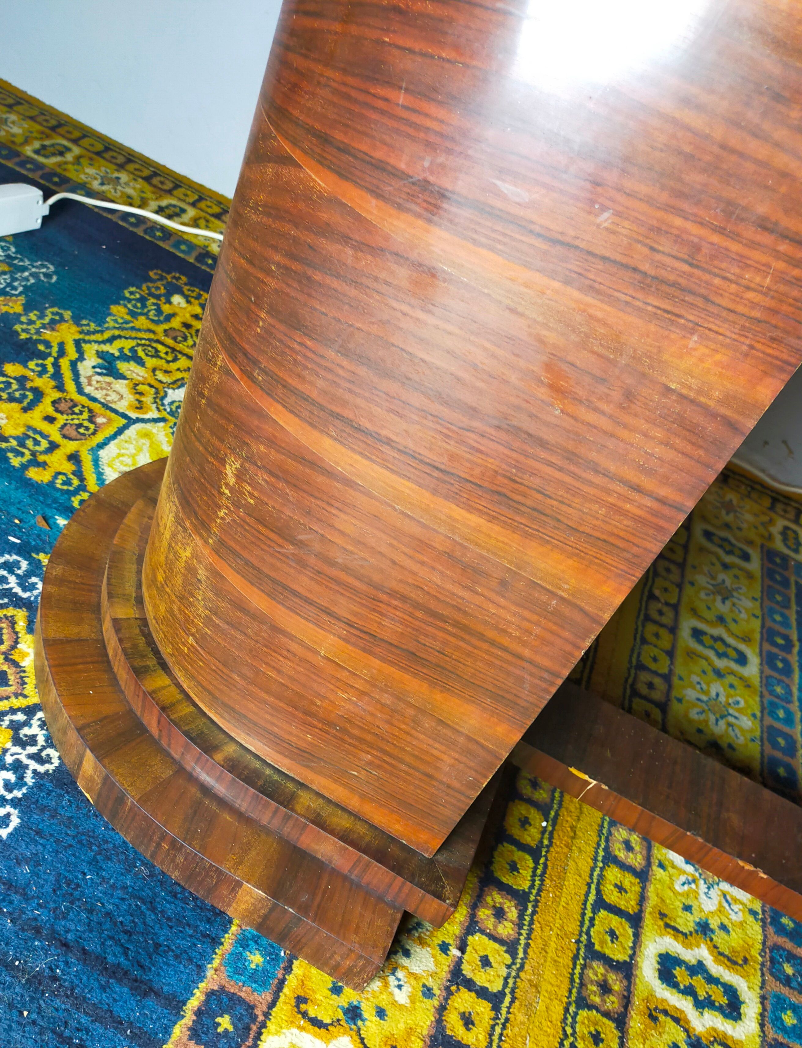 Art deco period table in walnut bramble