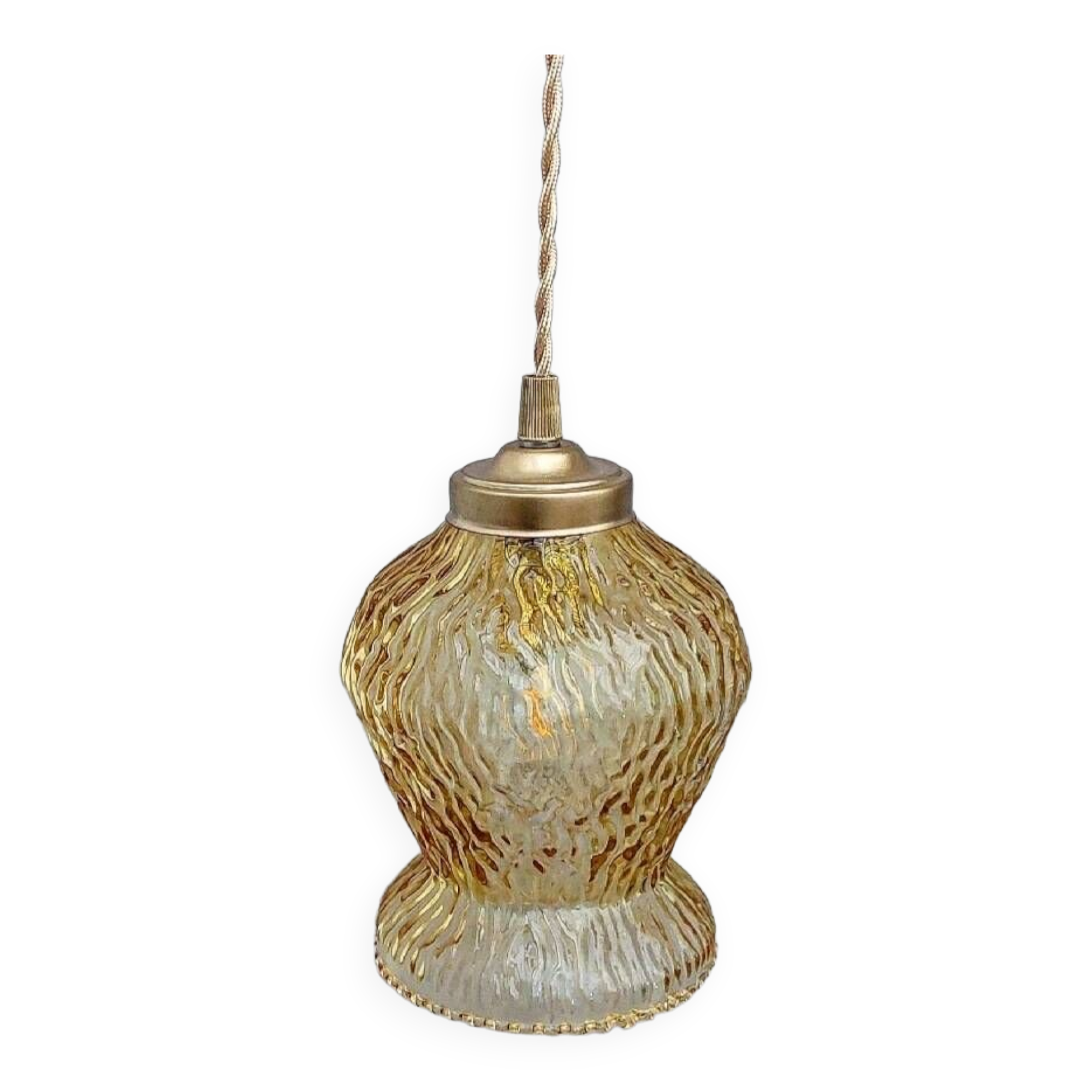 Vintage amber portable lamp