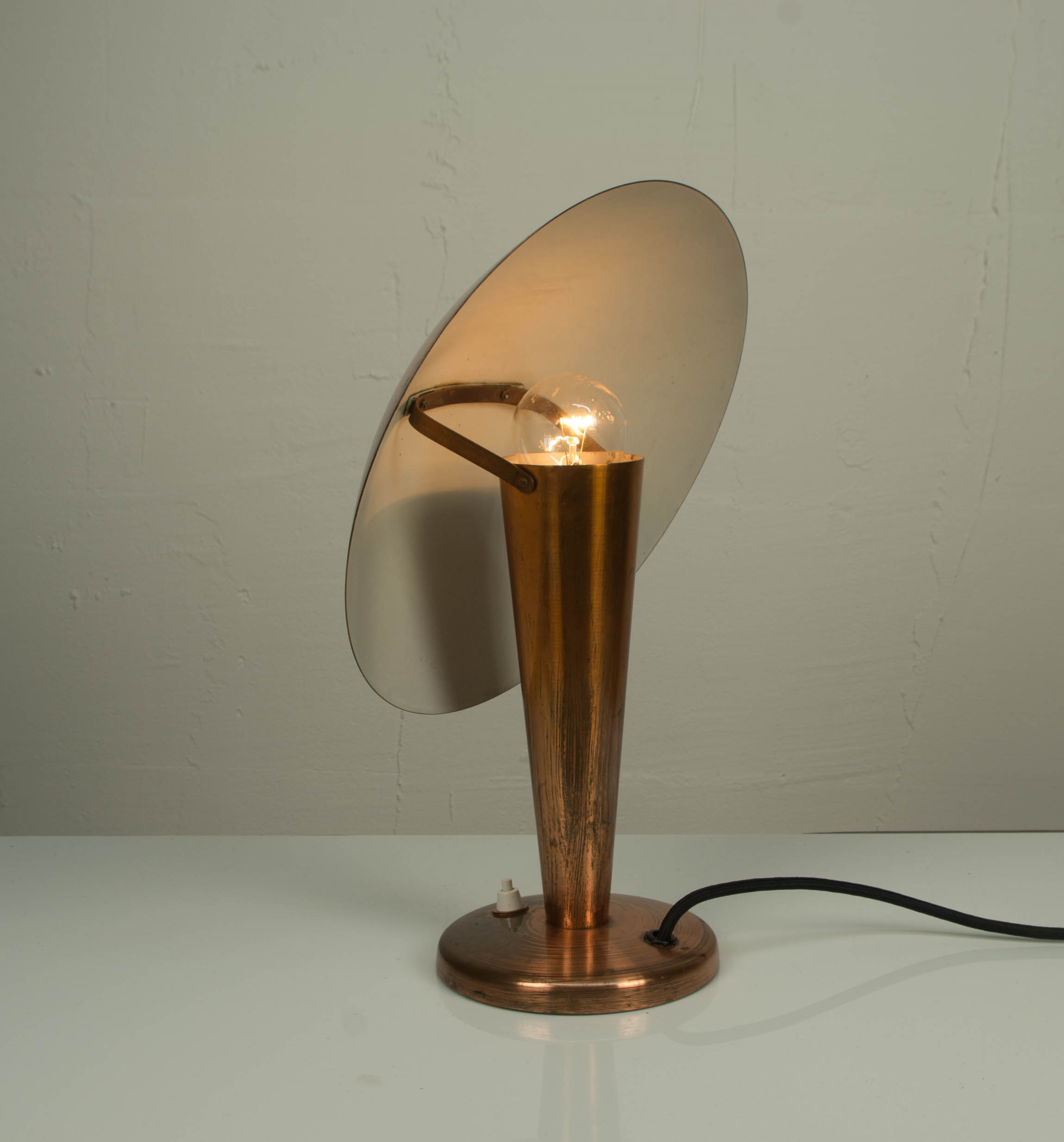 Bauhaus brass table lamp, 1930