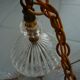 Suspension lamp 4 burners, plexiglass baroque style vintage 50-60s