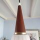Hanging lamp with teak fixture 70