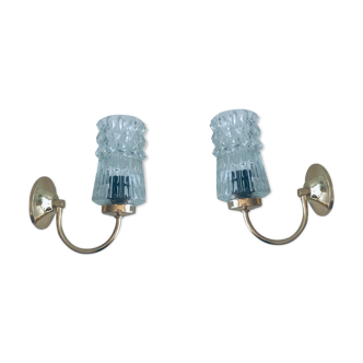 Pair of art deco wall sconces