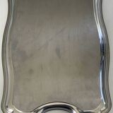 Stainless steel serving tray – Vintage silver-plated metal dish French design