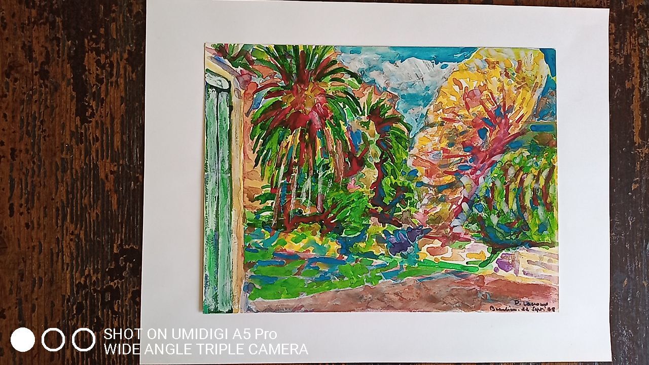 Pierre Lacroux (1909-1993) Gouache - 24 x 32 cm -landscape - September 78