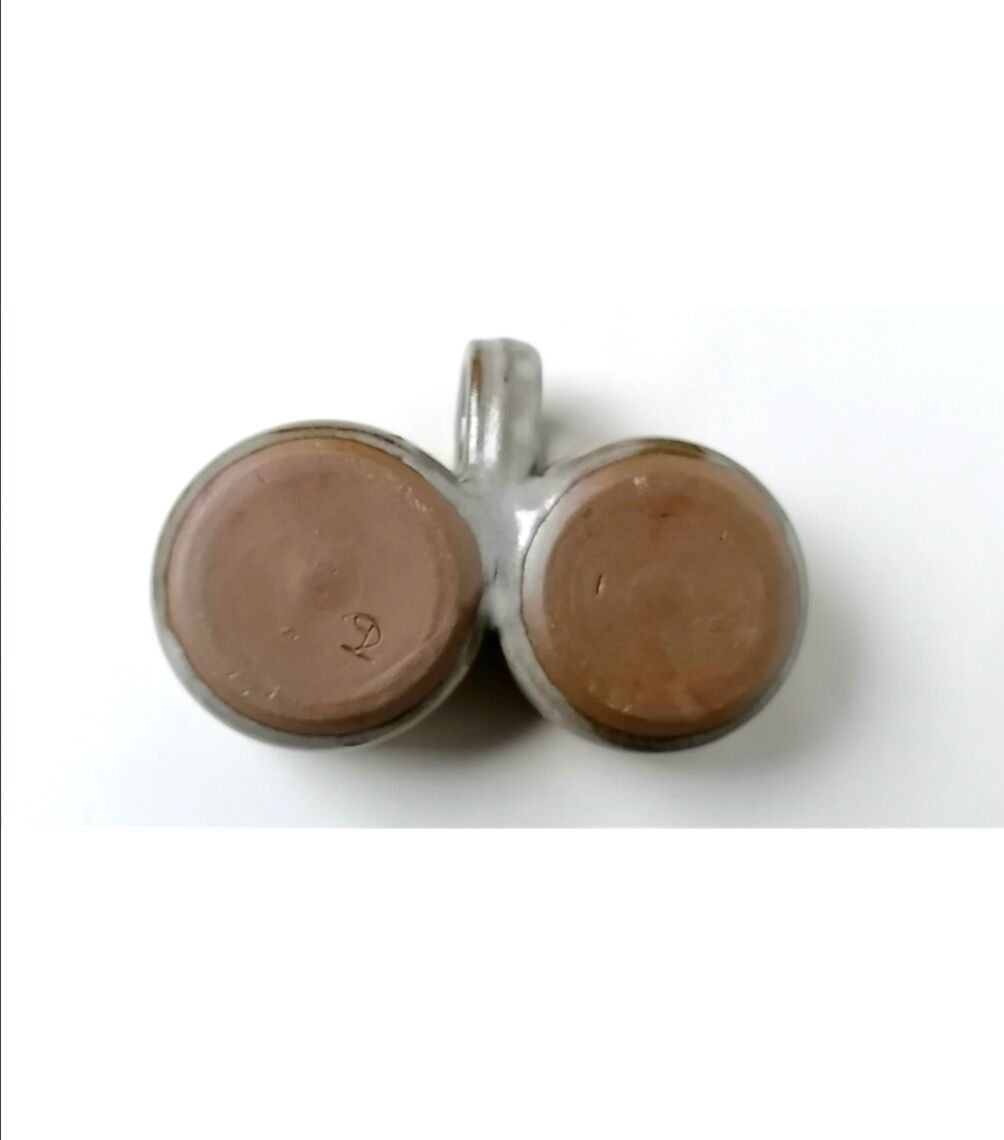 Servant condiments signed ATCH Thierry and Chantal Robert in Sandstone of Loir Poncé