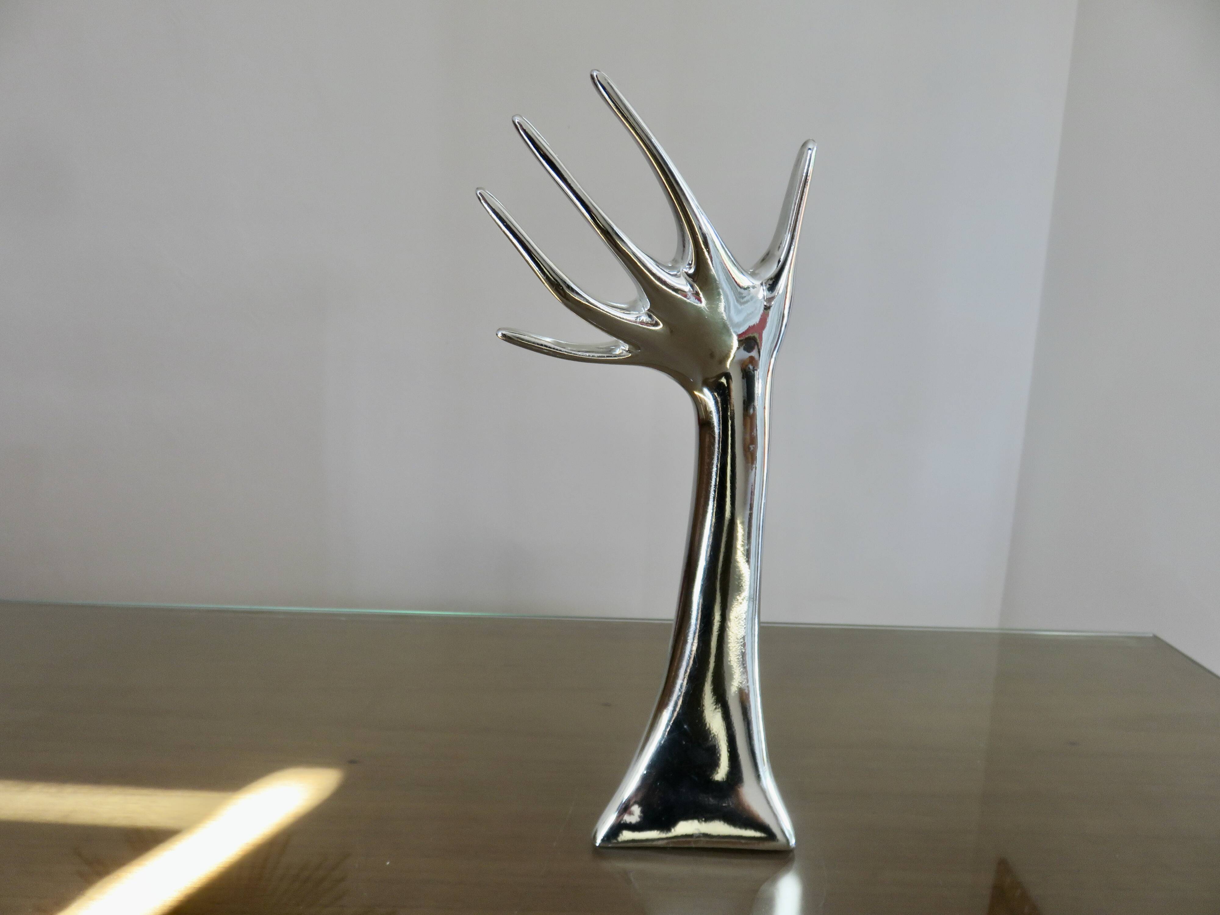 Hand ring sizer in chrome resin vintage 2000s