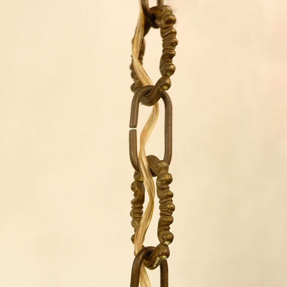 Bronze and Glass Hall lantern with four lights - 20th