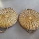 Set of 2 wicker trays