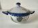 Earthenware bowl with lid from Charolles, village decoration.