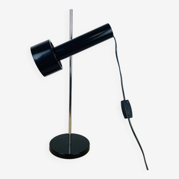 60s black and chrome adjustable spot desk lamp