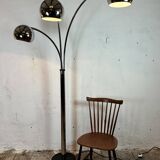 Vintage 70'S Italian lily of the valley floor lamp in chromed metal