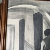 Nude charcoal drawing