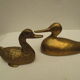 Vintage brass duck duo