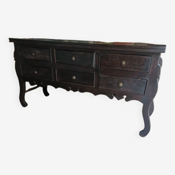 Console furniture with six drawers, African craftsman, Ivory Coast origin