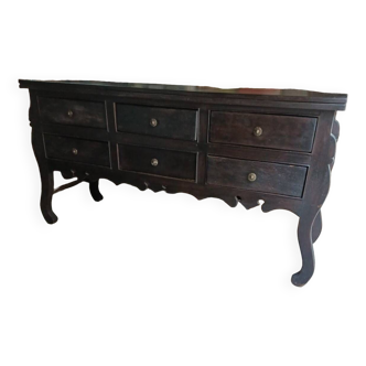 Console furniture with six drawers, African craftsman, Ivory Coast origin