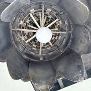 Brutalist suspension Jansen metal welded flower